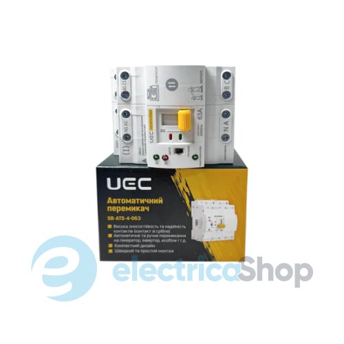 Автоматичний перемикач АВР SB-ATS-4-063-UEC DIN 4P 63A AVR-4-063 UEC