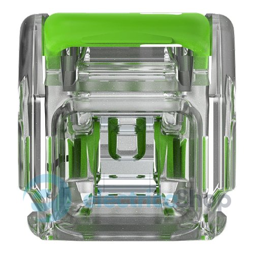 Клеммный зажим 2 входа (0.2-4.0 мм.кв) 32А / 450V CU, с рычажком WAGO 221-2421 Green Range