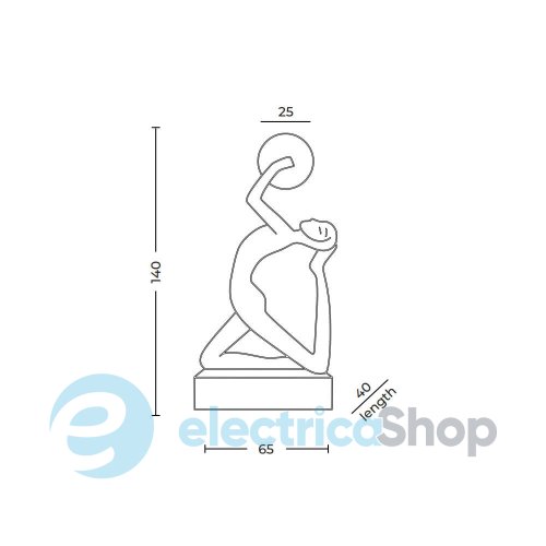 Торшер AZzardo ARTEMIS BLACK AZ6783