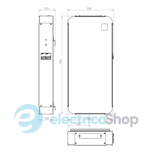 Стабилизатор напряжения 1ф. 32А (130-300V / 5,5 кВт) Volter™ SmartOnline-5,5 инверторный, двойное преобразование