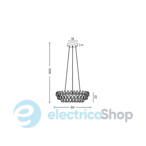 Люстра AZzardo BARLETTA 60 PENDANT 3-STEP DIMM GOLD AZ6901