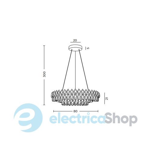 Люстра AZzardo BARLETTA 80 PENDANT 3-STEP DIMM GOLD AZ6900