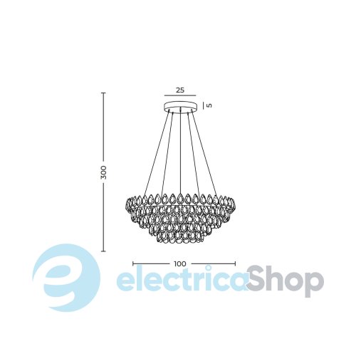 Люстра AZzardo BARLETTA 60+100 PENDANT 3-STEP DIMM GOLD AZ6904
