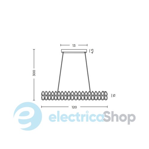 Люстра AZzardo BARLETTA 120 OVAL 3-STEP DIMM GOLD AZ6905