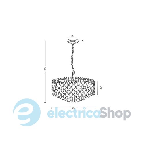 Люстра AZzardo BURANO 60 PENDANT CHROME AZ6908