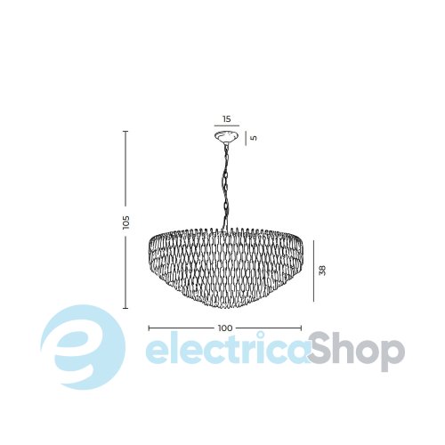 Люстра AZzardo BURANO 100 PENDANT CHROME AZ6907
