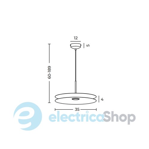 Підвісний світильник AZzardo DISC PENDANT 35 Beige AZ6742