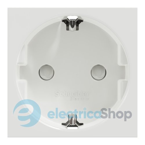 Розетка с заземлением, со шторками, с винтовыми клеммами, 16А, 250В, Unica New NU303718 белый