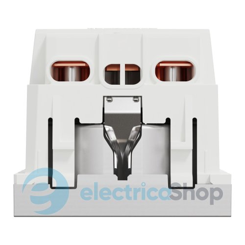 Розетка с заземлением, со шторками, с винтовыми клеммами, 16 А, 250 В, Unica New NU303730 алюминий