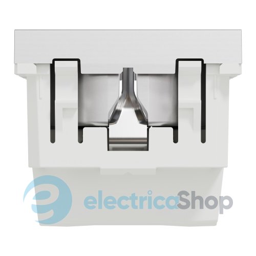 Розетка с заземлением, со шторками, с винтовыми клеммами, 16 А, 250 В, Unica New NU303730 алюминий