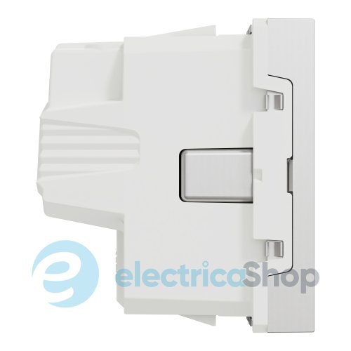 Розетка с заземлением, со шторками, с винтовыми клеммами, 16 А, 250 В, Unica New NU303730 алюминий