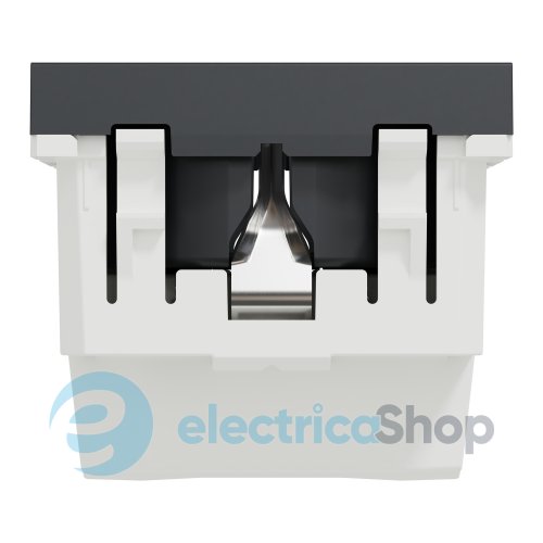 Розетка с заземлением, со шторками, с винтовыми клеммами, 16 А, 250 В, Unica New NU303754 антрацит