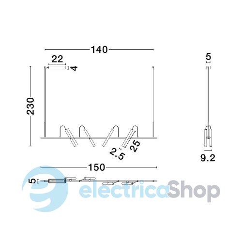 Подвесной светильник ELLI 9580925 Nova Luce