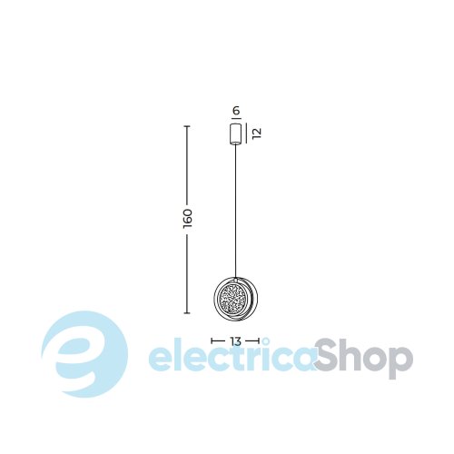 Підвісний світильник AZzardo EUFORIA 13 PENDANT 1 CHROME AZ6797