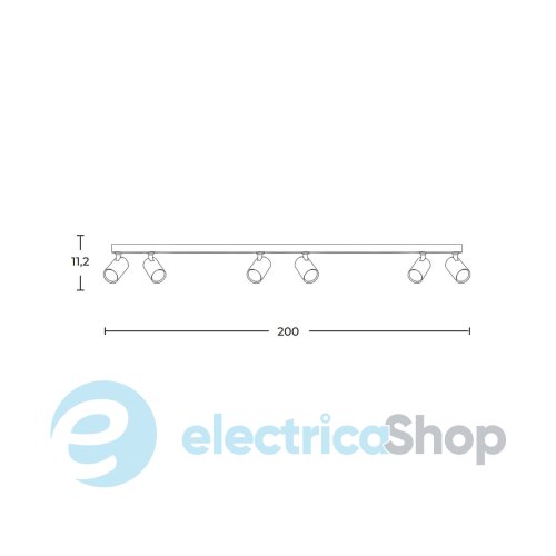 Світильник-спот AZzardo EXO 6 LINE 200 AZ6657