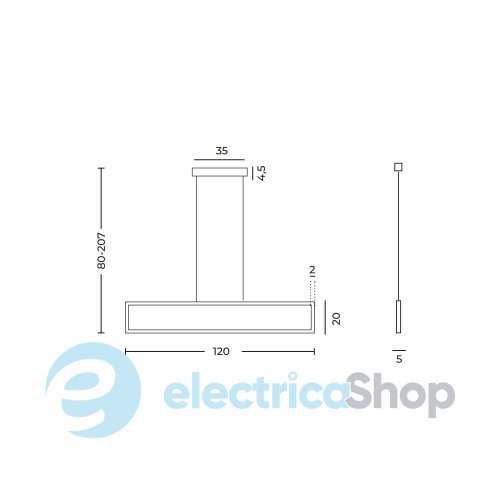 Подвесной светильник AZzardo FADA PENDANT 120 BK AZ6533