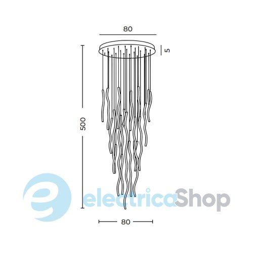 Підвісний світильник AZzardo FLOW 41 PENDANT 3-STEP DIMM BLACK AZ6819
