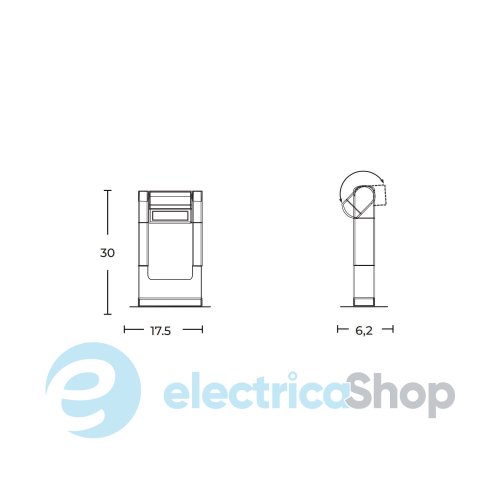 Парковий стовпчик AZzardo FRAME 30 4000K BLACK AZ6761