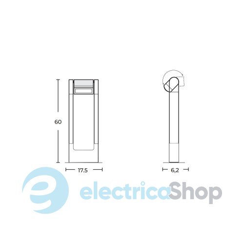 Парковий стовпчик AZzardo FRAME 60 4000K DARK GREY AZ6630