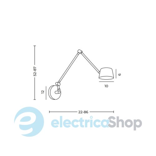 Бра AZzardo MOLLY M WALL BLACK AZ6807