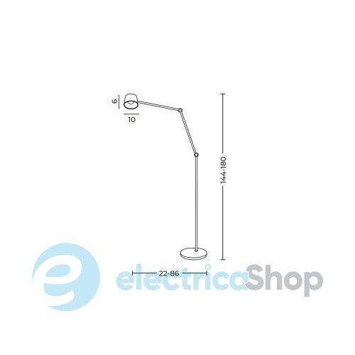 Торшер AZzardo MOLLY FLOOR DIMM BLACK AZ6809