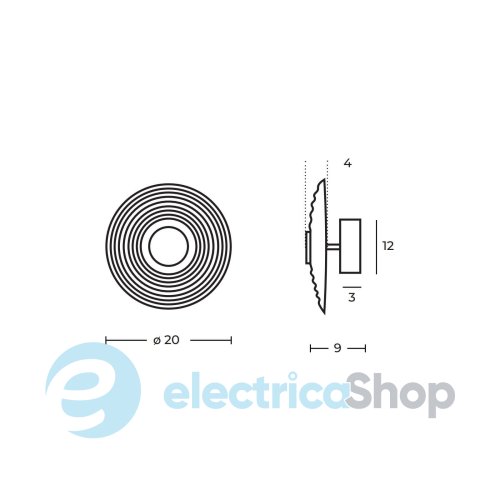 Настенный светильник AZzardo NAZAR WALL 20 AZ6529