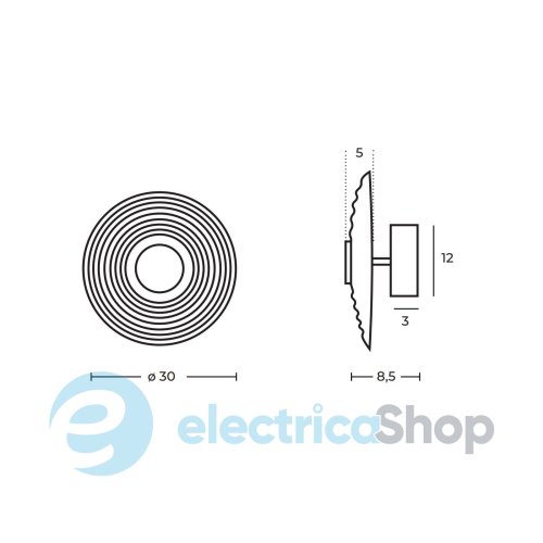 Настенный светильник AZzardo NAZAR WALL 30 AZ6530