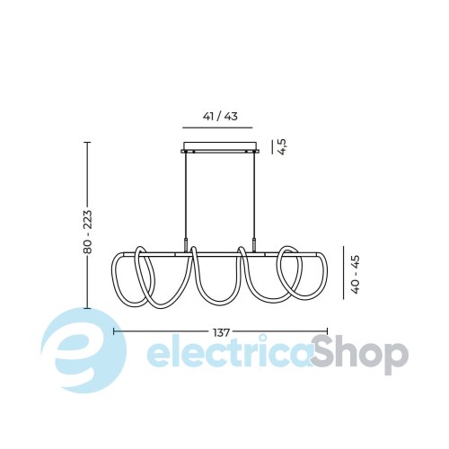 Підвісний світильник AZzardo ZIGZAG PENDANT 3-STEP DIMM BLACK AZ5827