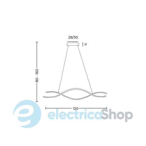 Люстра AZzardo SPARK WAVES PENDANT 120 CCT DIMM + REMOTE CONTROL AZ6563