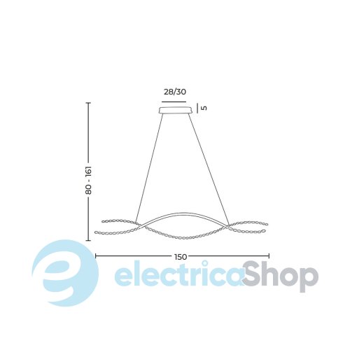 Люстра AZzardo SPARK WAVES PENDANT 150 CCT DIMM + REMOTE CONTROL AZ6564