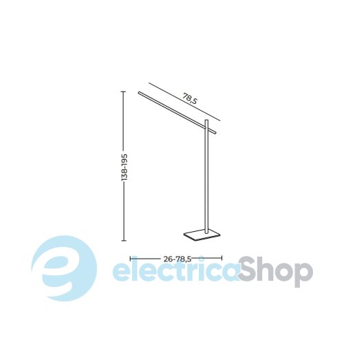 Торшер AZzardo ONTARIO FLOOR DIMM BLACK AZ6803