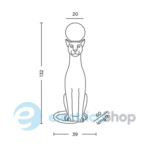 Торшер AZzardo PUMA RED AZ6785
