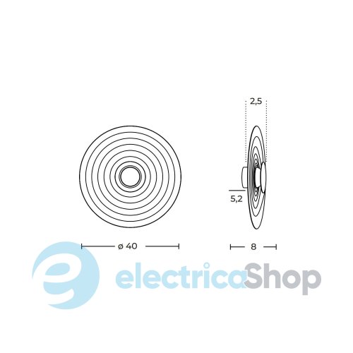 Настенный светильник AZzardo RIPPLE WALL 40 AZ6579