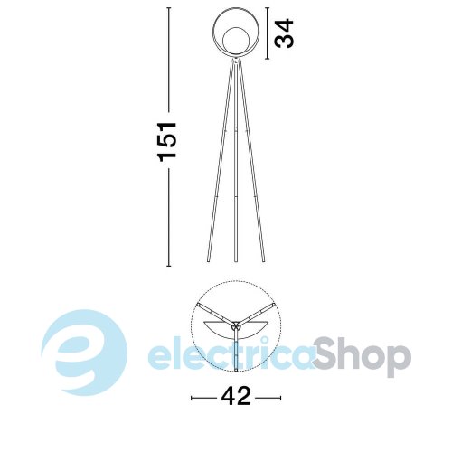 Торшер KITRO 9011320 Nova Luce
