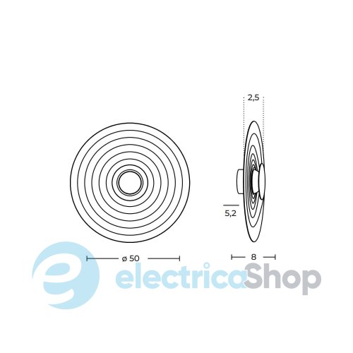Настенный светильник AZzardo RIPPLE WALL 50 AZ6582