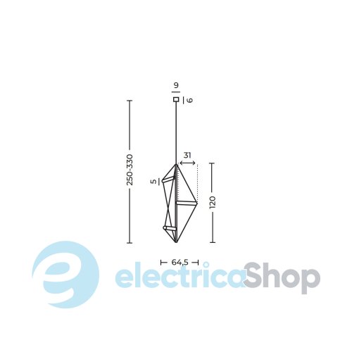 Підвісний світильник AZzardo ORION AZ6535 BK