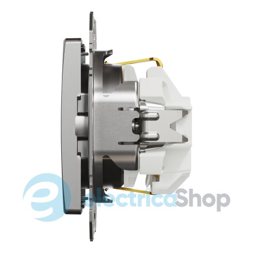 Розетка с з/к и шторками 250V/16А Sedna Elements SDD170022U матовый алюминий