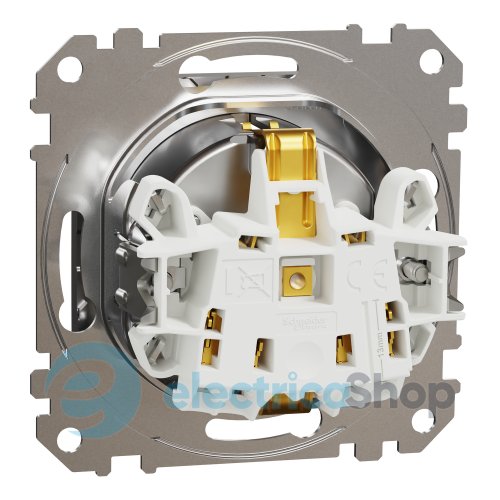 Розетка с з/к и шторками 250V/16А Sedna Elements SDD170022U матовый алюминий