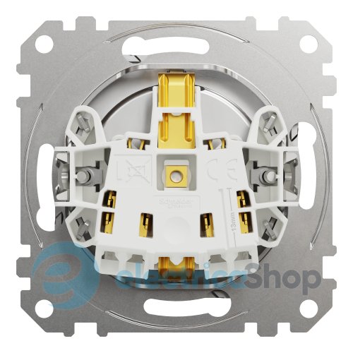 Розетка с з/к и шторками 250V/16А Sedna Elements SDD170022U матовый алюминий