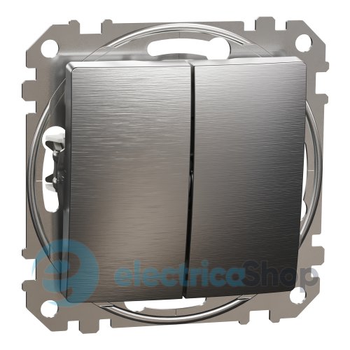 Выключатель 2-кл. Sedna Elements SDD170105U матовый алюминий