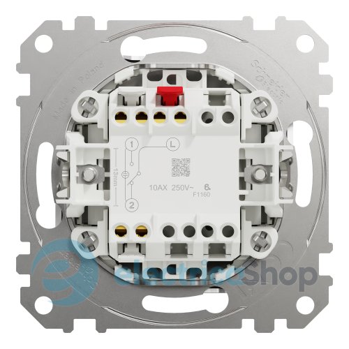 Переключатель 1-кл. Sedna Elements SDD170106U матовый алюминий