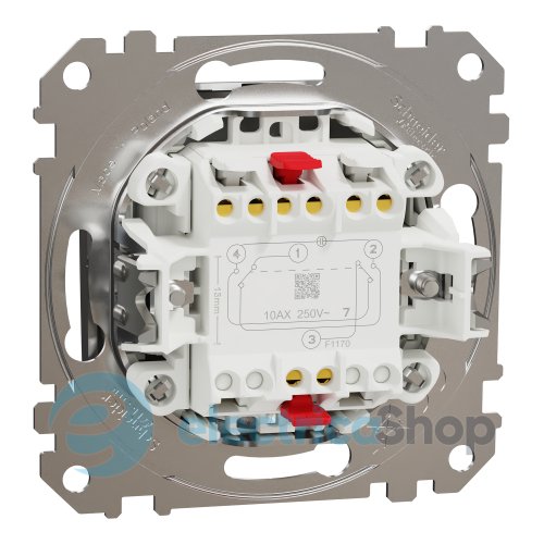 Промежуточный переключатель 1-кл. Sedna Elements SDD170107U матовый алюминий