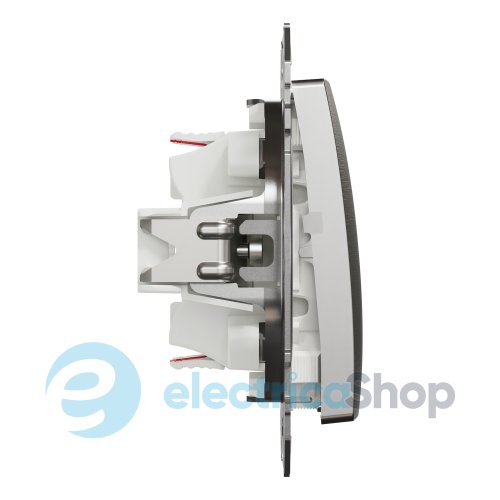 Переключатель 2-кл. Sedna Elements SDD170108U матовый алюминий