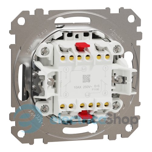 Переключатель 2-кл. Sedna Elements SDD170108U матовый алюминий