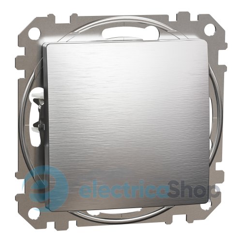Кнопочный выключатель 1-кл. Sedna Elements SDD170111U матовый алюминий