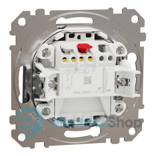 Кнопочный выключатель 1-кл. Sedna Elements SDD170111U матовый алюминий