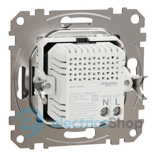 USB розетка А+С Sedna Elements SDD170405U матовый алюминий