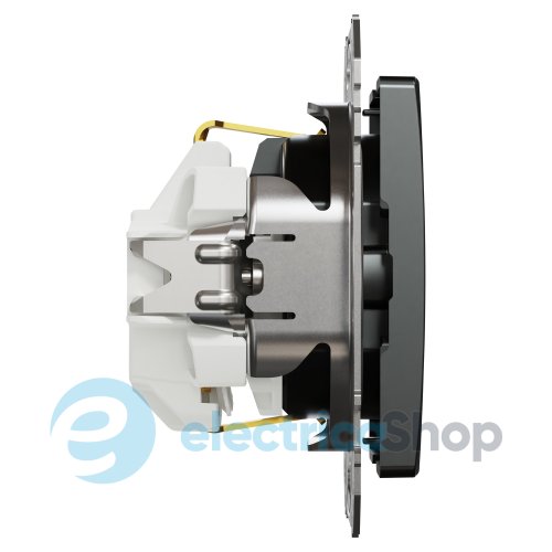 Розетка с з/к и шторками 250V/16А Sedna Elements SDD172022U матовый титан