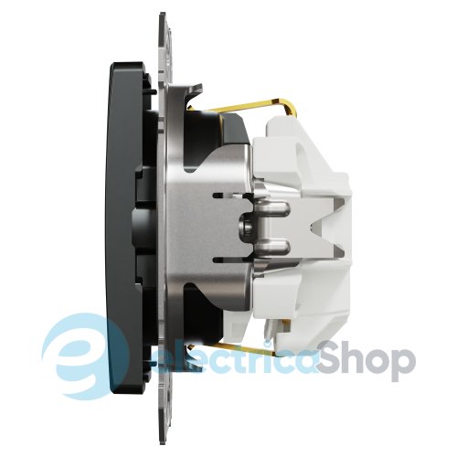 Розетка с з/к и шторками 250V/16А Sedna Elements SDD172022U матовый титан