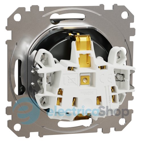 Розетка с з/к и шторками 250V/16А Sedna Elements SDD172022U матовый титан